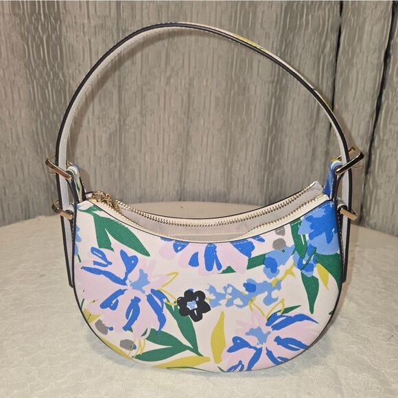 Kate Spsde Madison Floral Crescent new Bag - Picture 16 of 16